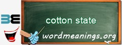 WordMeaning blackboard for cotton state
